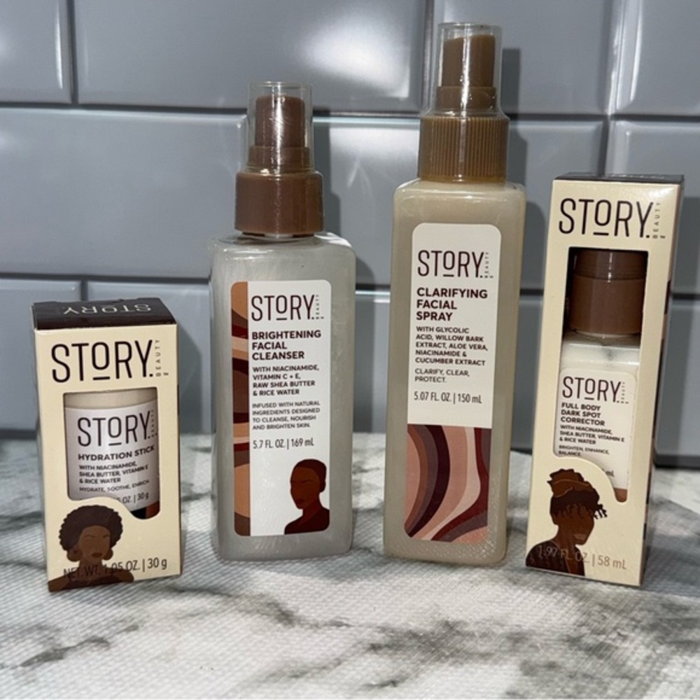 STORY Beauty 4pc Skincare Bundle NIB Cleanser +‎ Dark Spot